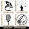 Fly Fishing Fish Casting Lure Net Rubber Stamp Set for Stamping Crafting Planners